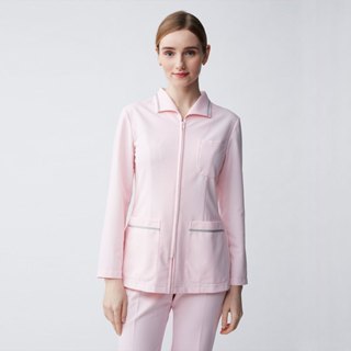 paqqo 女護理師/護士服｜舒適透氣織帶V領長袖上衣-CA系列(2色) MIT臺灣製造 診所醫院工作服 【超取免運 】