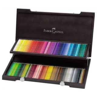 （95成新）Faber-Castell 藝術家級古典木盒水彩色鉛筆 120色