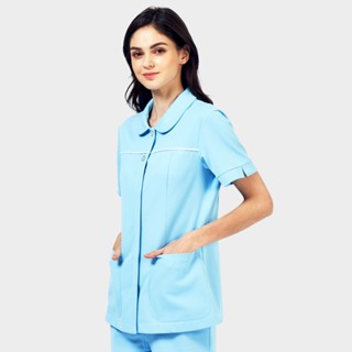 paqqo女護理師/護士服｜*抗靜電輕便小圓領短袖上衣-TE系列(5色) MIT臺灣製造 診所醫院工作服【超取免運 】