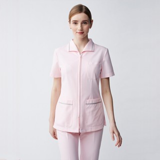 paqqo 女護理師/護士服｜舒適透氣織帶V領短袖上衣-CA系列(2色) MIT臺灣製造 診所醫院工作服 【超取免運 】