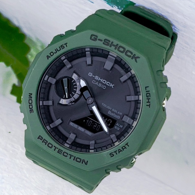 CASIO 卡西歐 G-SHOCK 八角形碳纖維核心防護  太陽能手錶 GA-B2100-3A