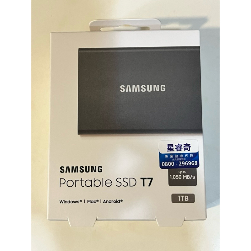 全新未拆封 SAMSUNG三星 T7 1TB USB3.2 SSD 移動固態硬碟 深空灰