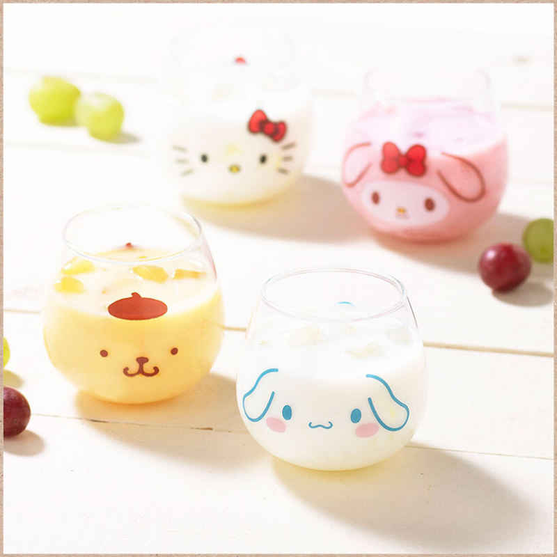 【三麗鷗】🇯🇵日本｜不倒翁杯 Kitty 美樂蒂 布丁狗 大耳狗 玻璃杯 水杯 金正陶器