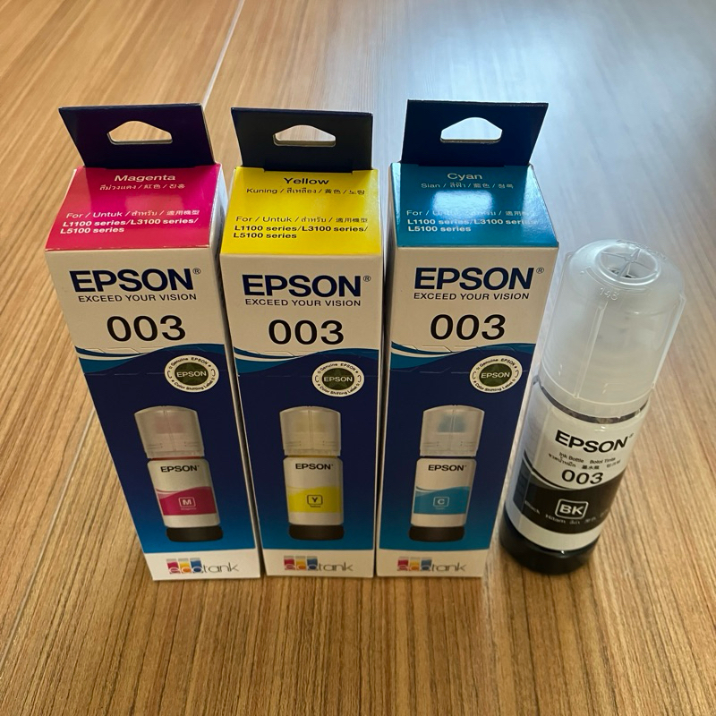  EPSON 原廠 003 墨水 L3110/L3210/L3150/L3250/L5190/L1210 適用