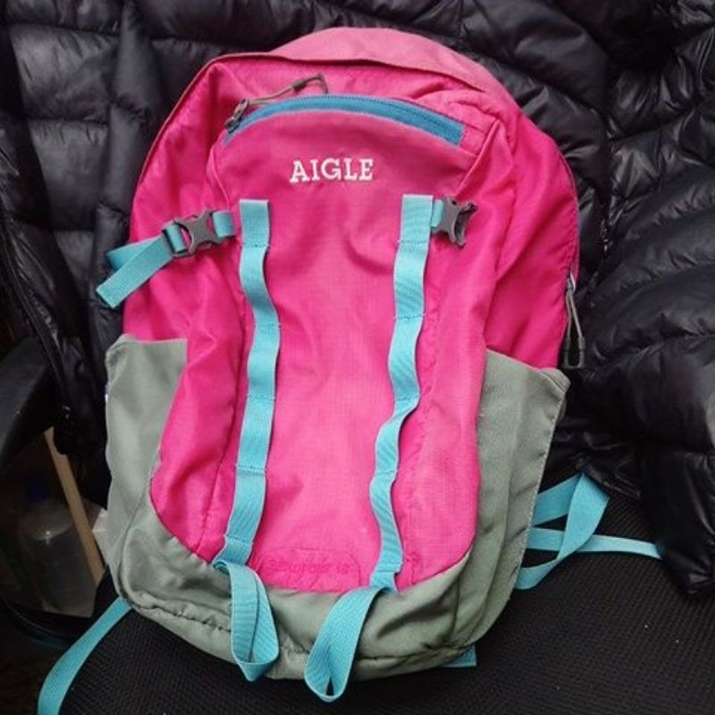 AIGLE. backpack 後背包 粉色 桃色 後背包 15L 正品 二手