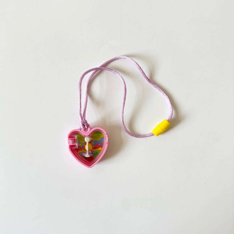 1994s Polly Pocket 口袋波莉 麥當勞聯名玩具 愛心盪鞦韆項鍊 二手