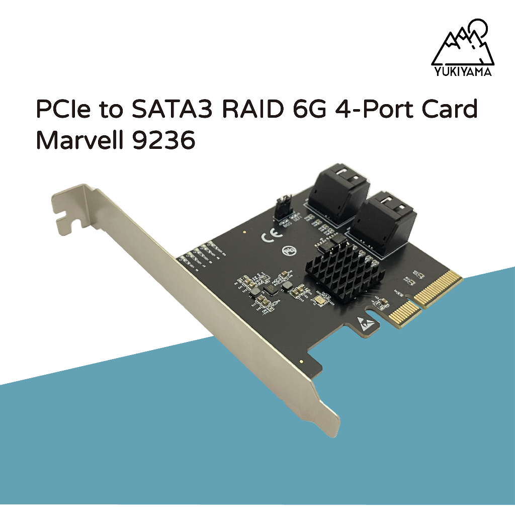 【台灣公司現貨】PCIe to SATA3 RAID 6G 四埠/4-Port 擴充/介面卡 Marvell 9236