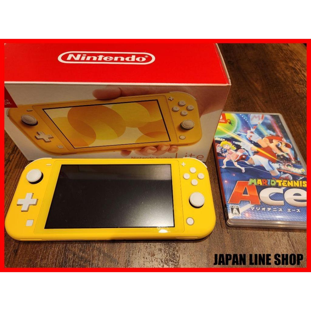 [2 件組] Nintendo Switch Lite 二手黃色/瑪利歐網球