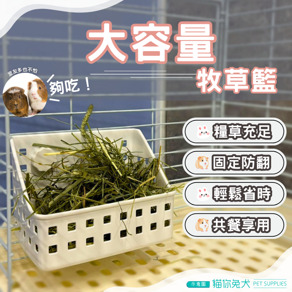 【台灣現貨】貓你兔犬 牧草架 大容量牧草架 兔子草架 天竺鼠草架  兔子草盆 草盆 草架兔子 兔草架 兔子飼料盒