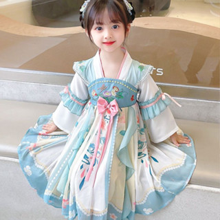 兒童連衣裙 兒童洋裝 女童長裙 兒童繡花公主裙 兒童古裝襦裙 兒童蓬蓬裙 兒童公主裙 休閒公主裙【聚可愛童裝】