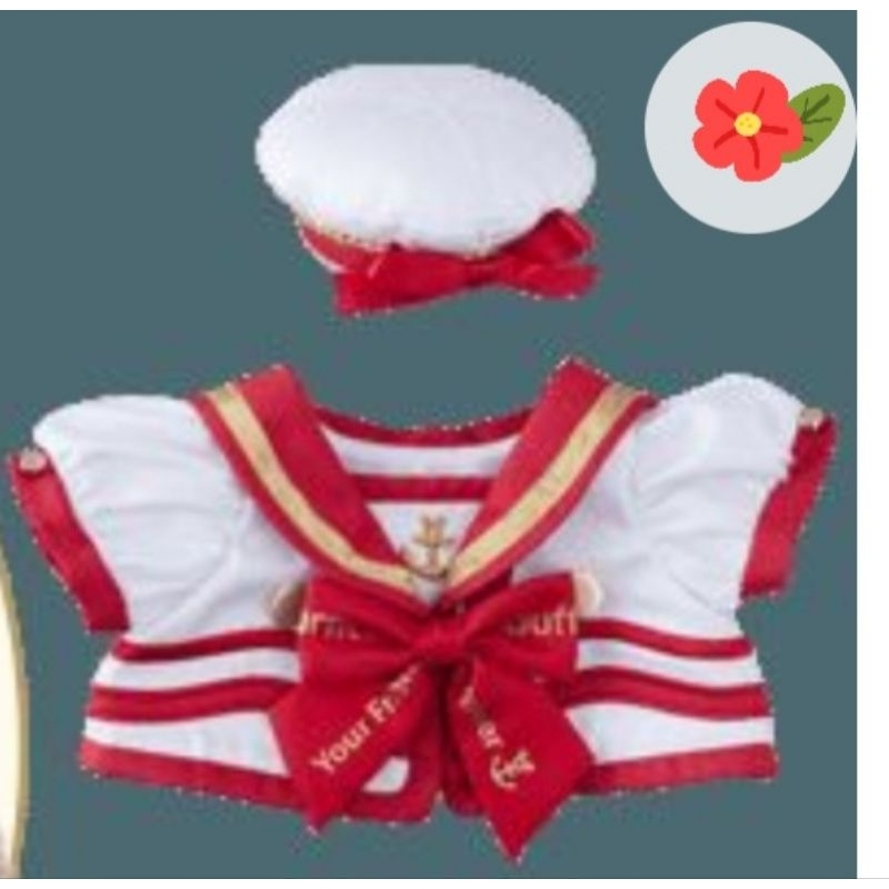 全新 日本迪士尼樂園 2015年 雪莉玫海軍衣服s號（不包含熊）雪麗玫水手服上衣配件 shelliemay雪莉梅帽子服飾
