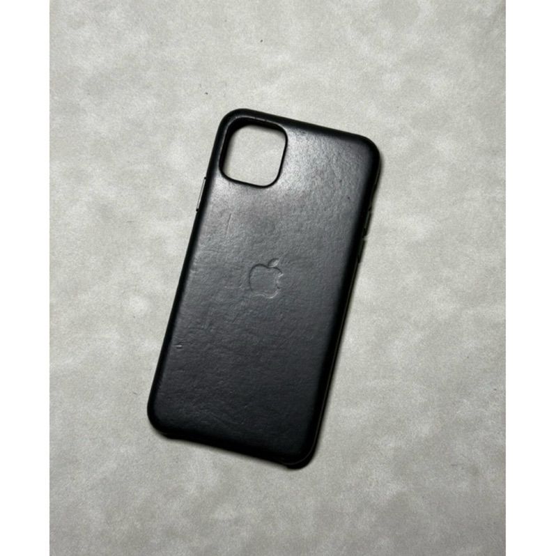 《出清》 iPhone 11 Pro Max 原廠皮革保護殼-黑