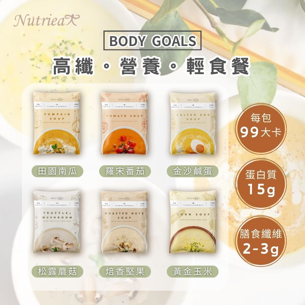 【免運開發票】Body Goals 輕食餐 高纖營養輕食餐 代餐 健身 高蛋白 濃湯 輕食 營養輕食