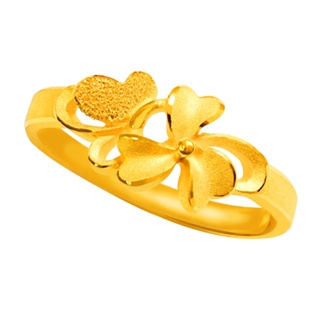 【元大珠寶】『愛的三葉草』黃金戒指 活動戒圍-純金9999國家標準2-0047