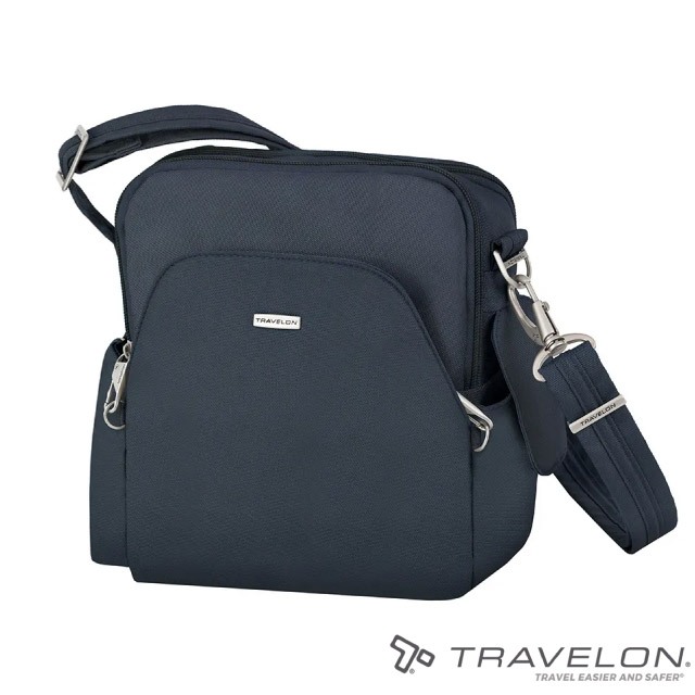 【美國 Travelon】送》防盜斜側包 4L CLASSIC/單肩包 胸包 腰包 臀包/RFID識別_TL-42224