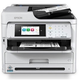 2年保固~EPSON M5899 無線雙面黑白噴墨4合1傳真複合機+防水墨水袋系統~