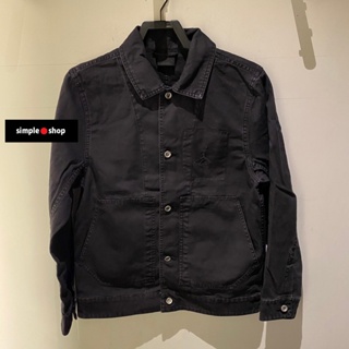 【Simple Shop】NIKE JORDAN 牛仔外套 硬挺 襯衫外套 喬丹 運動外套 黑色 FN4528-010