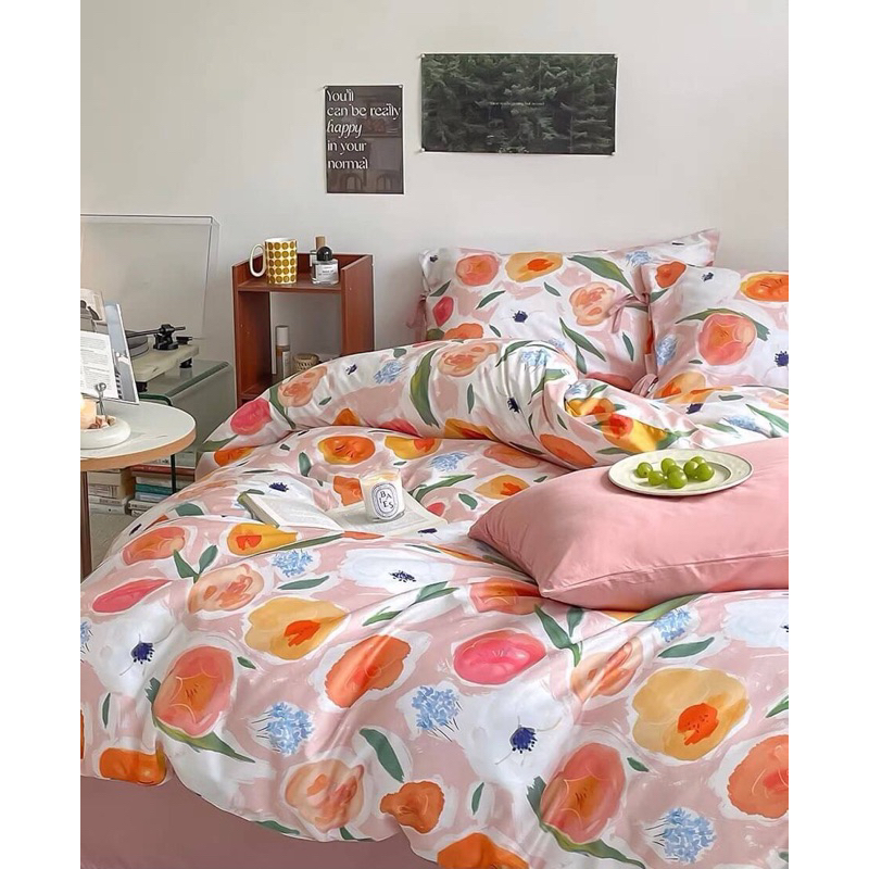 Little Bed小床-水果圖案 埃及棉床組四件組 全棉埃及長絨棉貢緞 日式寢具 床包