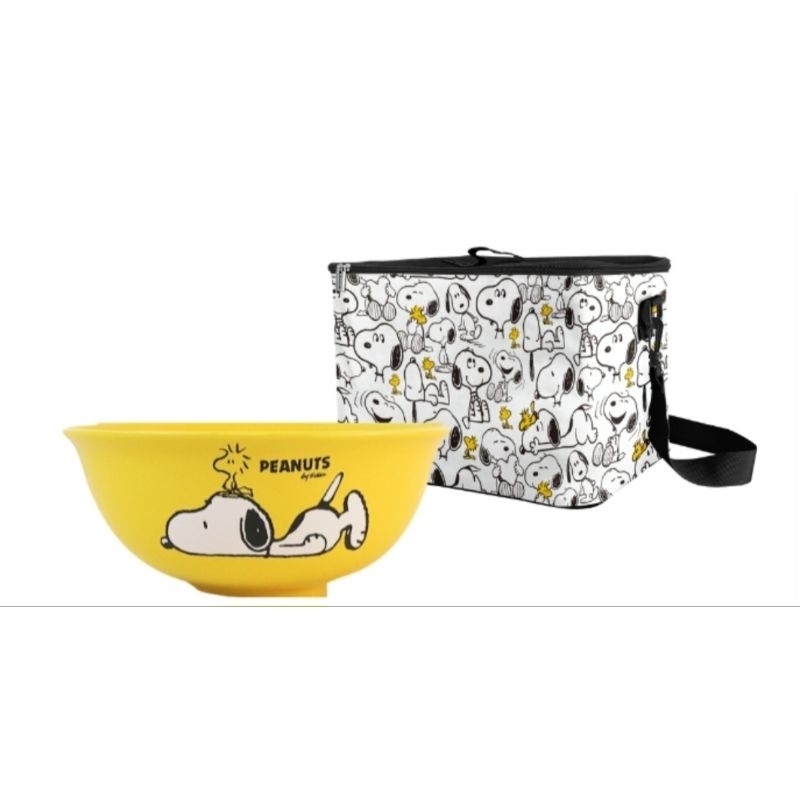 7-11 Snoopy 小熊維尼，大陶瓷碗 保溫袋