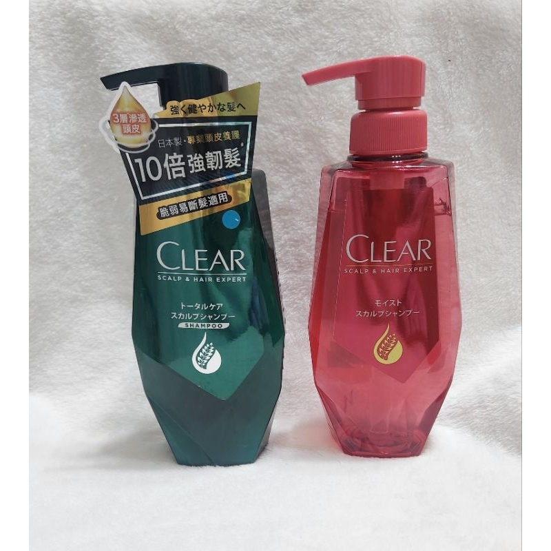 全新 CLEAR 淨 日本頭皮養護洗髮露 洗髮精 粉瓶澎鬆水潤型 綠瓶強韌健髮型 370g