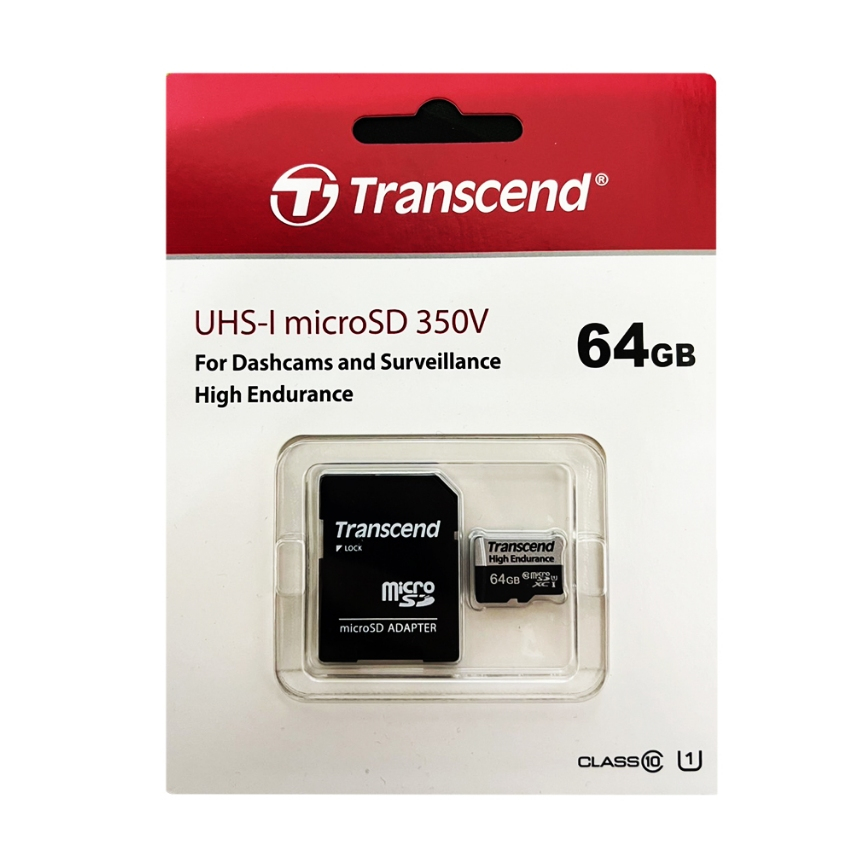 六姐的店※ 創見 Transcend 350V 行車紀錄器專用 記憶卡 高耐用卡 64G microSD UHS-I