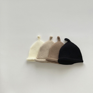 【現貨＋預購】🍊寶寶毛線帽🍊純色奶嘴帽 針織寶寶套頭帽 寶寶保暖帽 韓版