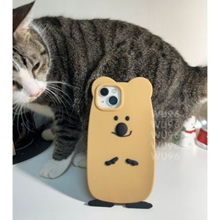 WU96 實拍/矮袋鼠 柿子椒熊 手機殼 iPhone 手機 手機保護周邊 iPhone 15 12 13 14 殼
