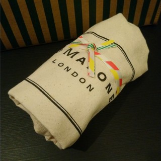 【Jo Malone】品牌 LOGO 帆布購物袋 環保購物袋 棉麻購物袋 環保袋 33cmx40cm 全新