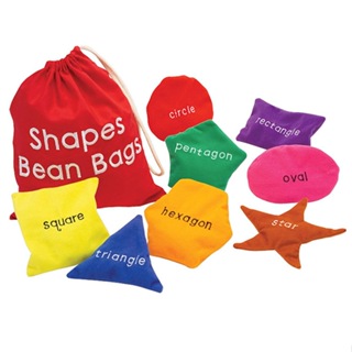 形狀沙包遊戲教具 | 認識形狀 | 2-6歲幼兒形狀認知沙包遊戲教具(8個沙包+收納袋)