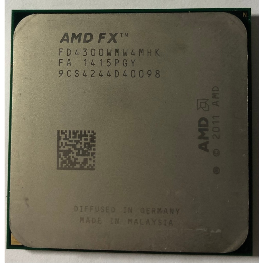 AMD CPU FX-4300四核心AM3+ 中古良品，3.80 GHz ，再隨機送DDR3記憶體2支(中古）