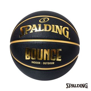 SPALDING 斯伯丁 合成皮籃球 Bounce 黑金 PU 籃球 7號 SPB91003