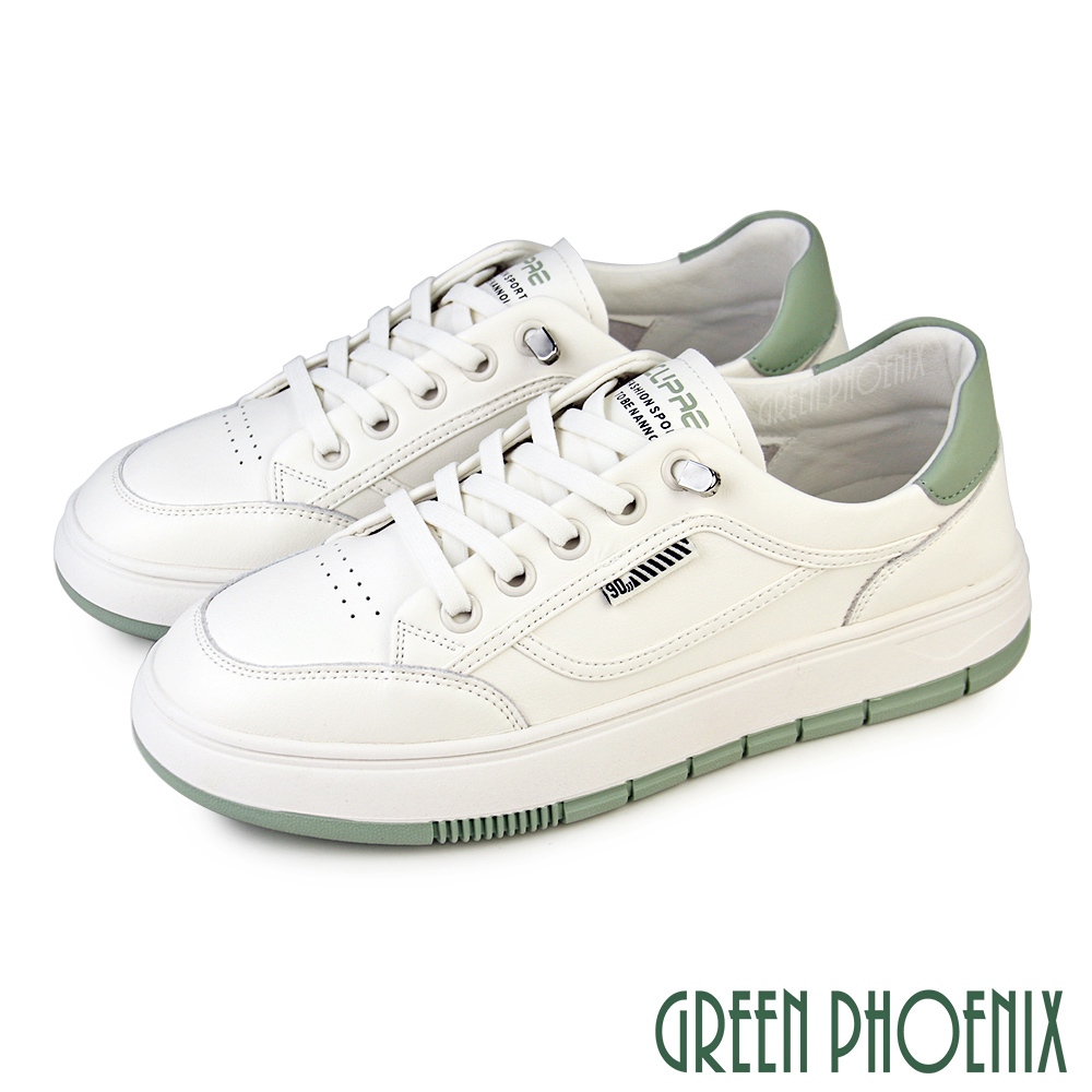 【GREEN PHOENIX】女 休閒鞋 小白鞋 平底鞋 真皮 韓國 U11-26896