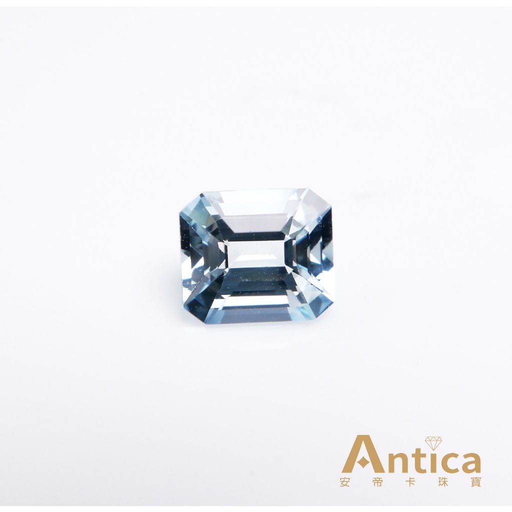 [ANTICA] 海藍寶 1.34克拉 藍色 方形 馬達加斯加 天然無燒 Aquamarine（經理推薦）安帝卡珠寶