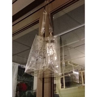 肩帶可調可拆式透明提袋/肩揹包