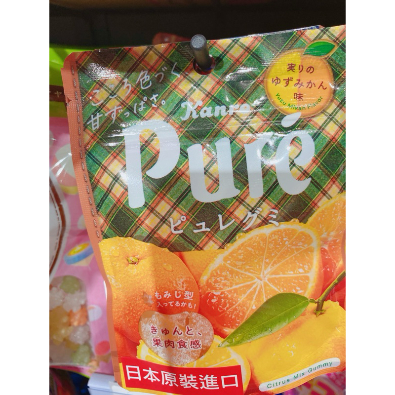 小吃貨進口零食 中科福雅店 Pure 柚子 蜜柑 軟糖