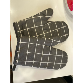 黑白格紋隔熱專用手套