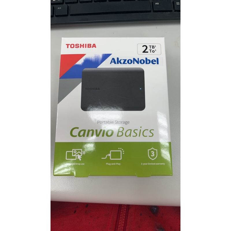 全新 Toshiba Canvio Basics 黑2.5吋 外接硬碟 2TB