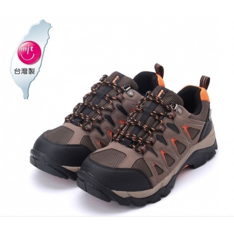 DIADORA MIT 台灣製造 寬楦 夜間反光 耐磨防滑 防潑水戶外登山鞋 咖啡 DA73305 男鞋