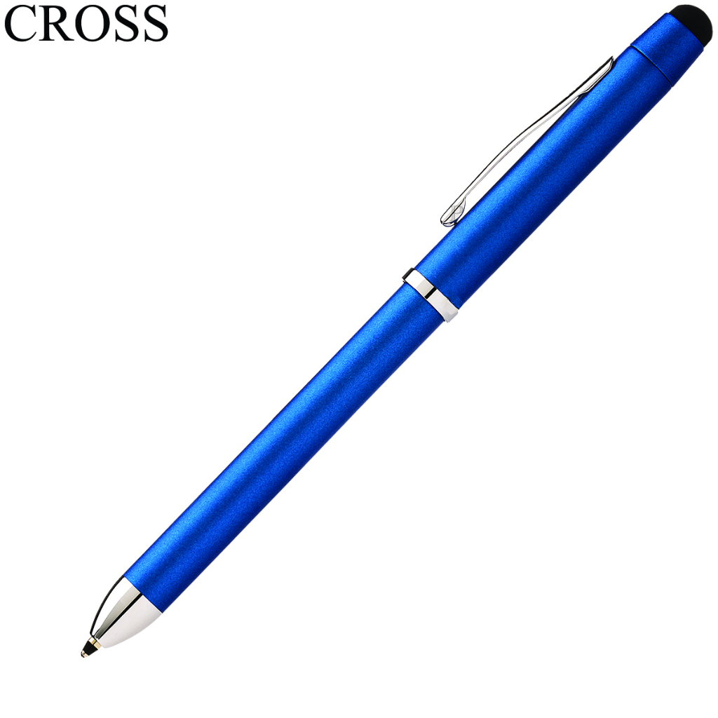 【筆較便宜】CROSS高仕 TECH3金屬藍觸控3功能筆  AT0090-8