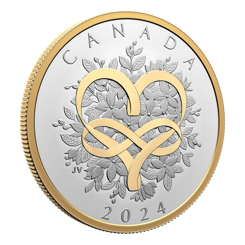 加拿大祝福愛情精鑄銀幣 限量20000枚 99.99% 純銀紀念錢幣 茉莉花 CANADA 2024 加碼贈送美金2元