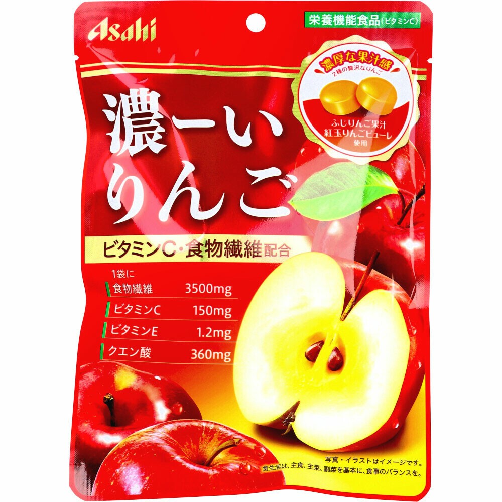 日本 Asahi 蘋果糖 80g 濃鬱的果汁味道 日本代購