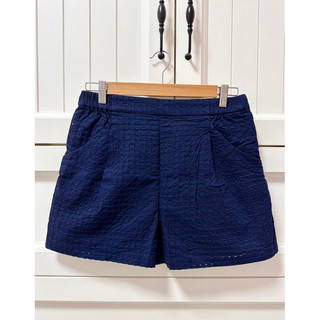 Uniqlo 深藍 蕾絲 短褲 尺寸L (百搭 / 萬年款)
