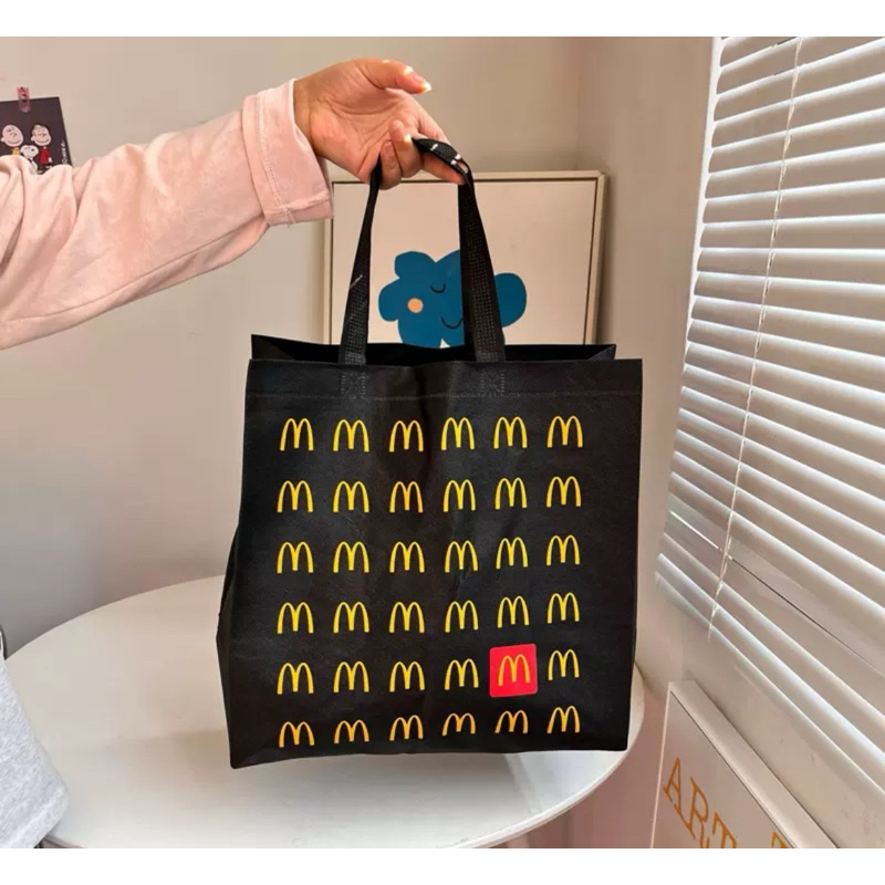 麥當勞環保袋 不織布環保袋 手提環保袋 日本麥當勞訂製款 加厚設計 麥當勞周邊 超市購物袋 環保