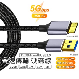 USB 3.0 Micro-B 硬碟 高速 傳輸線 編織線 Type-C 5Gbps 適用於 三星 WD 威剛 建立 等