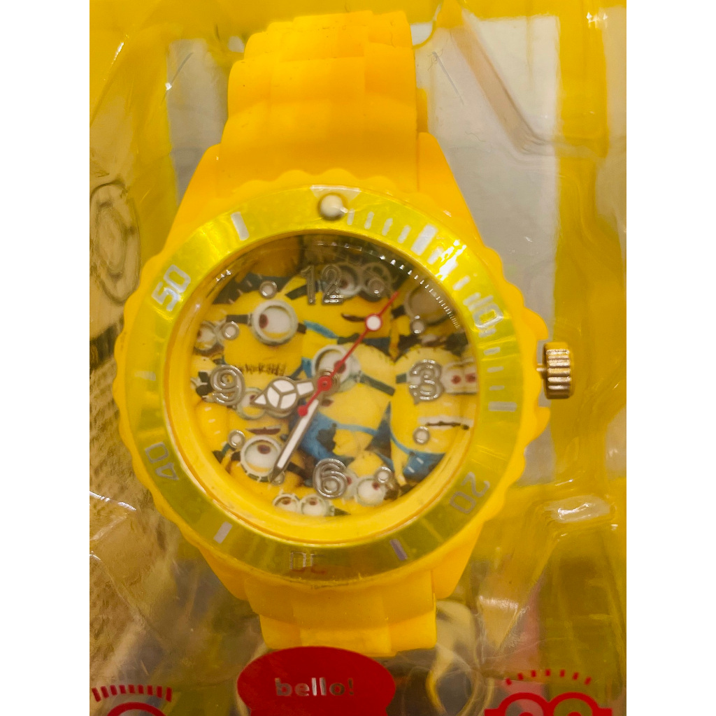 高雄面交 日本帶回 日版 日本東京迪士尼 小小兵 可當手錶 外盒可當存錢筒