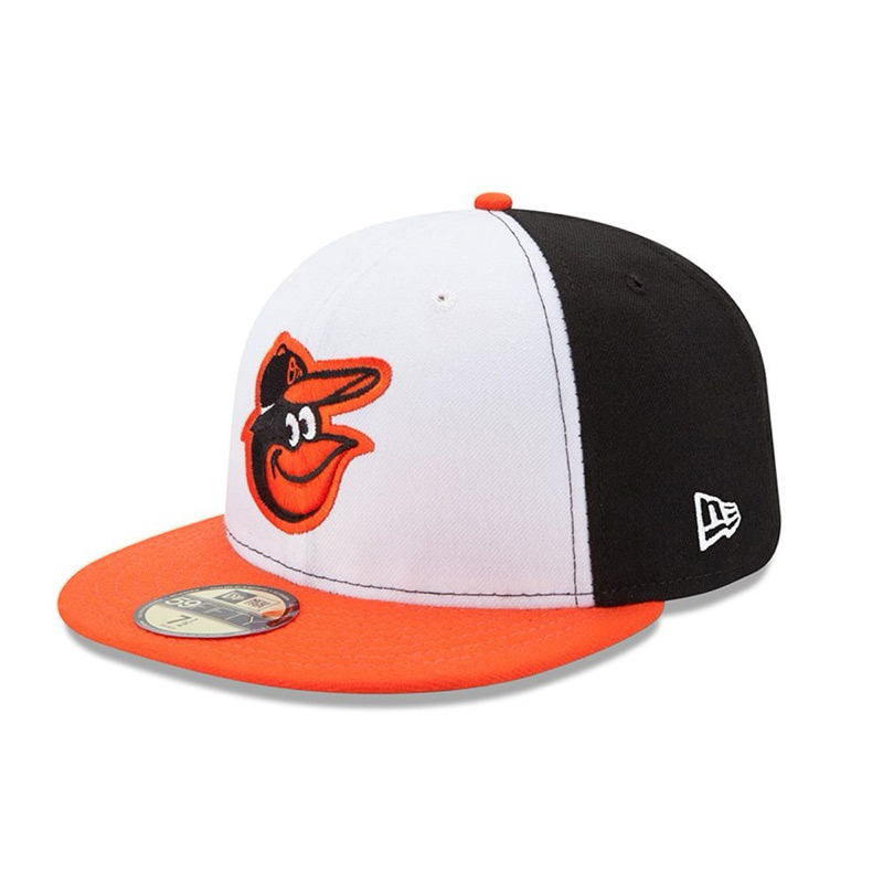 「宥yoの小賣場」 NEW ERA 59FIFTY MLB 男女 球員帽 全封帽 巴爾的摩金鶯 主場 黑橘