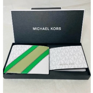 現貨[Michael Kors] MK Logo男短夾+名片夾禮盒組‼️蝦皮代開發票‼️