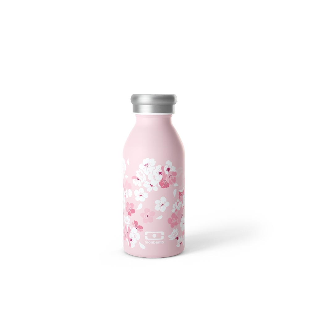 《全新》monbento 不銹鋼真空牛奶瓶 夢幻粉櫻 350ml