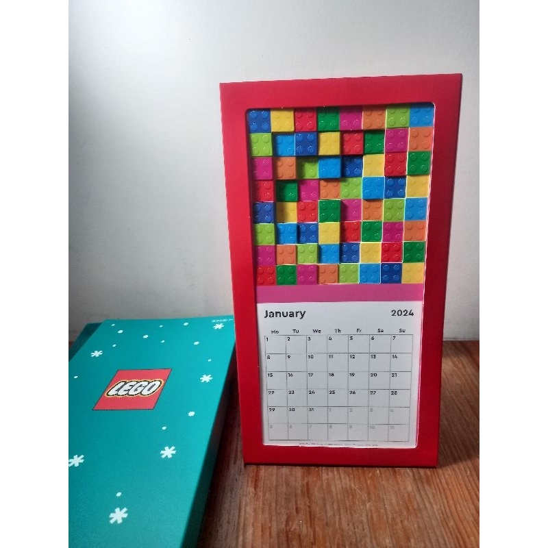 2024年 全新 LEGO樂高桌曆 積木 月曆 盒裝桌曆 日曆 文具 行事曆 創意桌曆 益智 設計款 插畫 卡通103年