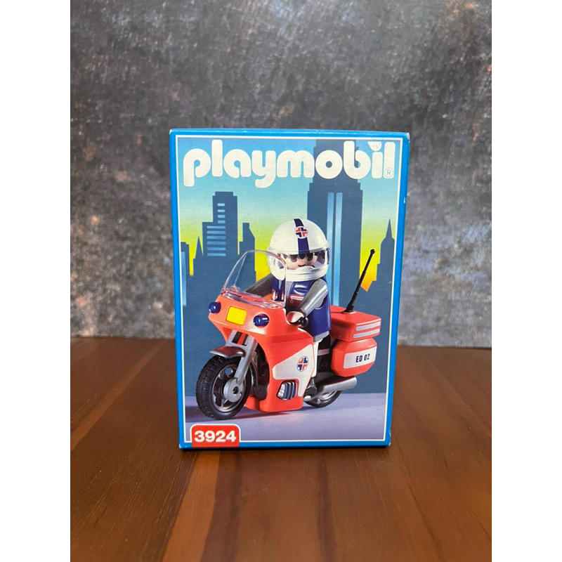 Playmobil摩比3924全新絕版盒裝摩托車重機騎士